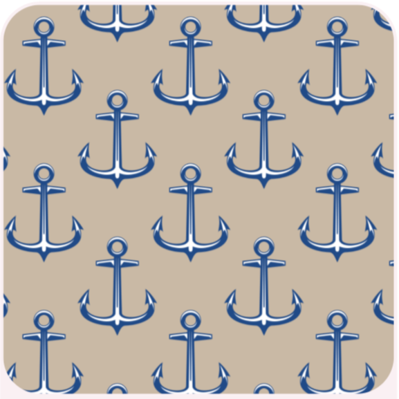 Anchor Toiletry Bag, Water Resistant on the outside and Lined with Plastic on the Inside