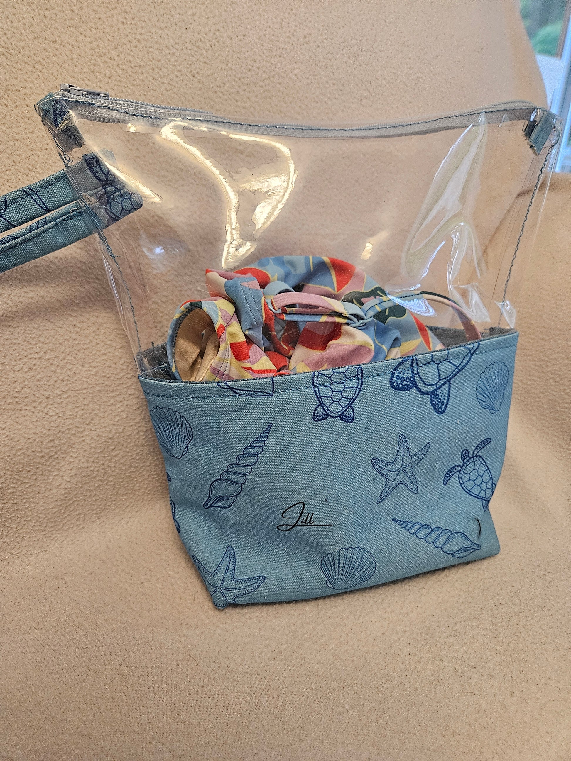 Sailboat Bathing Suit Bag, Water Resistant