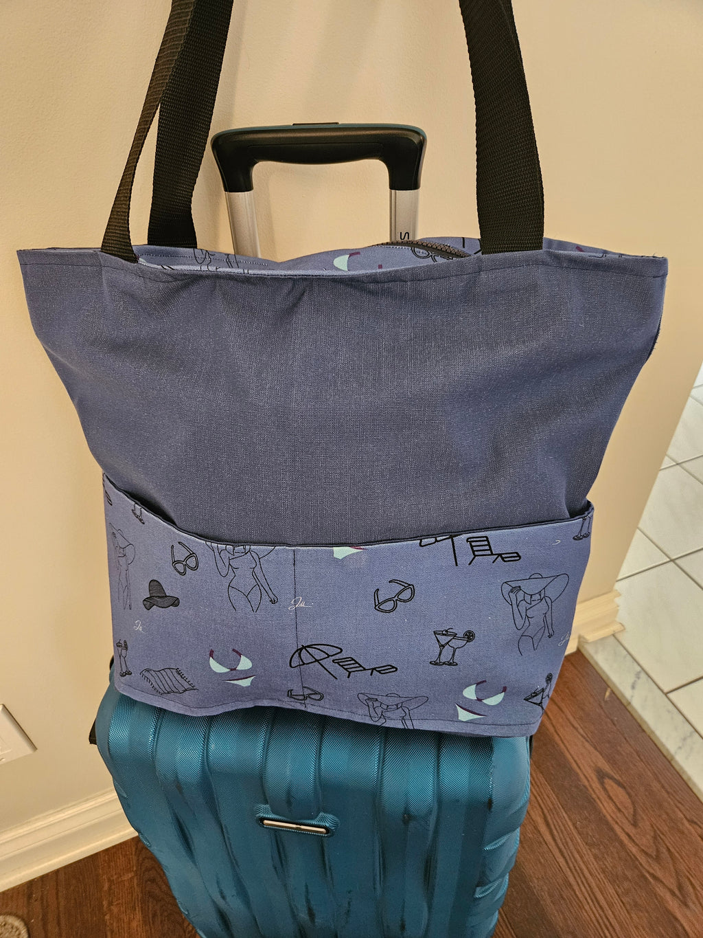 Travel Tote, Water Resistant, Bikini Fabric Design