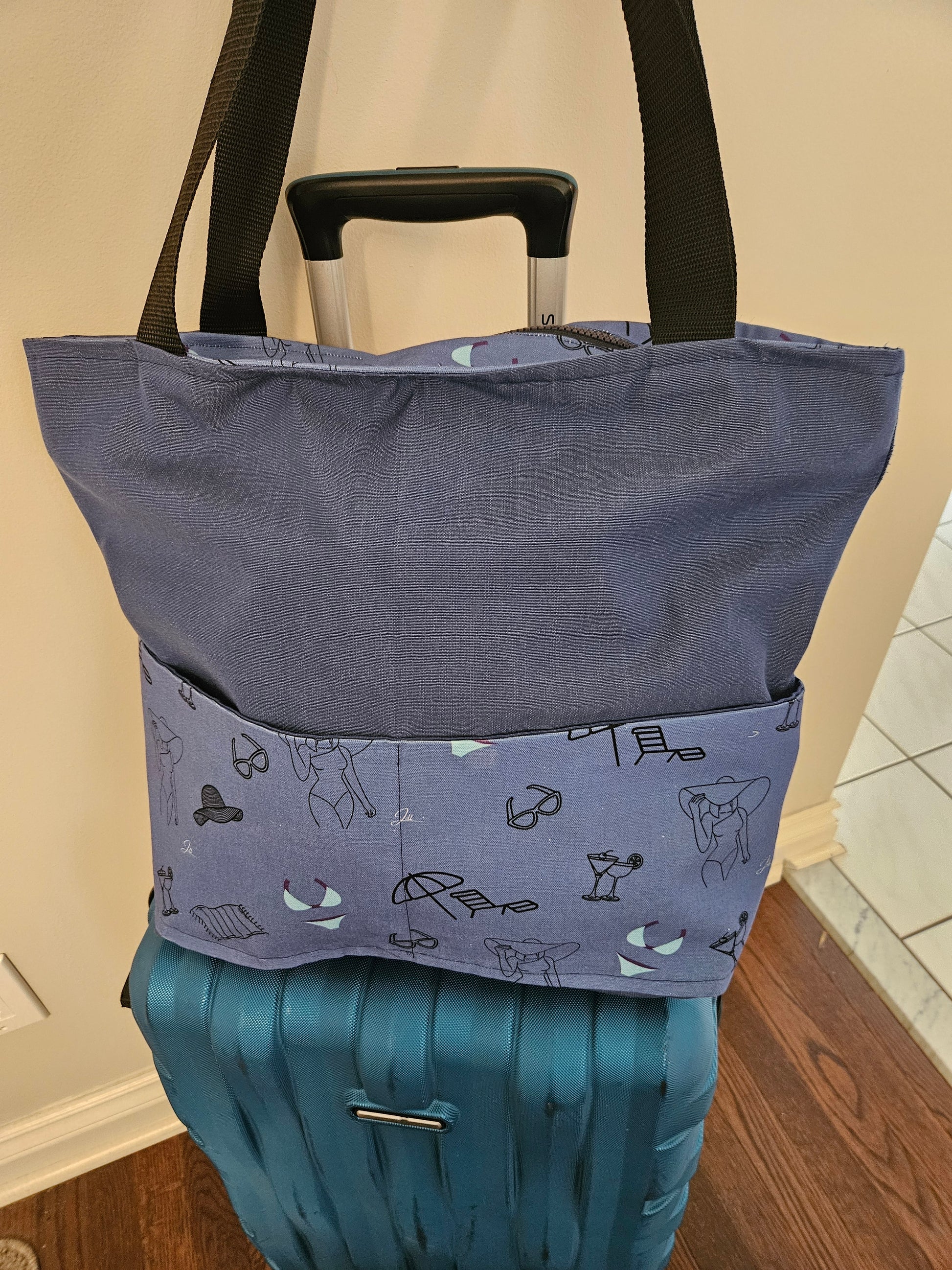 Travel Tote, Water Resistant, Bikini Fabric Design