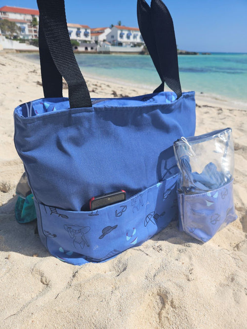 Travel Tote and Bathing Suit/Toiletry Bag Set