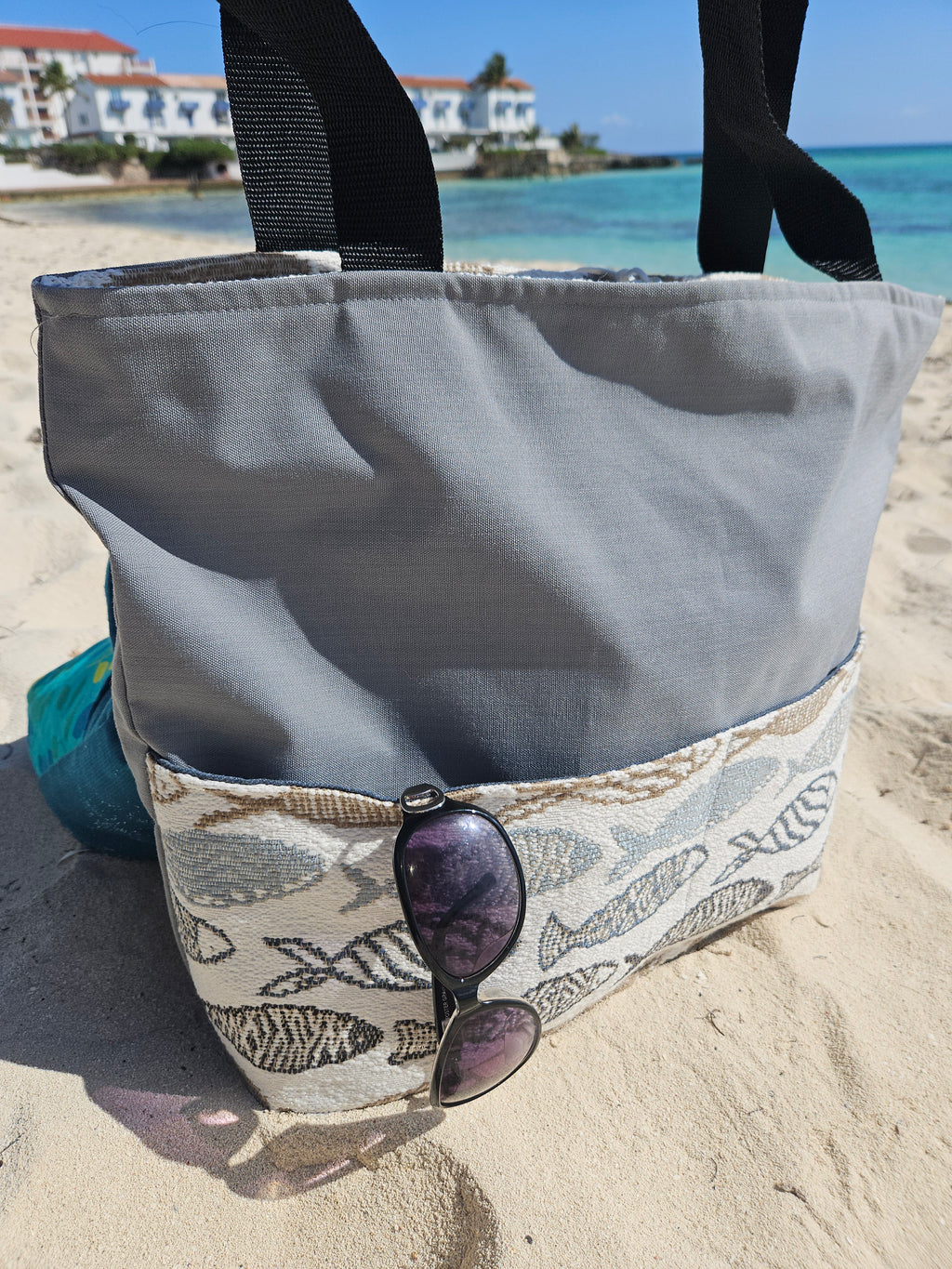 Fish Travel Tote Bag, One of a Kind, Water Resistant