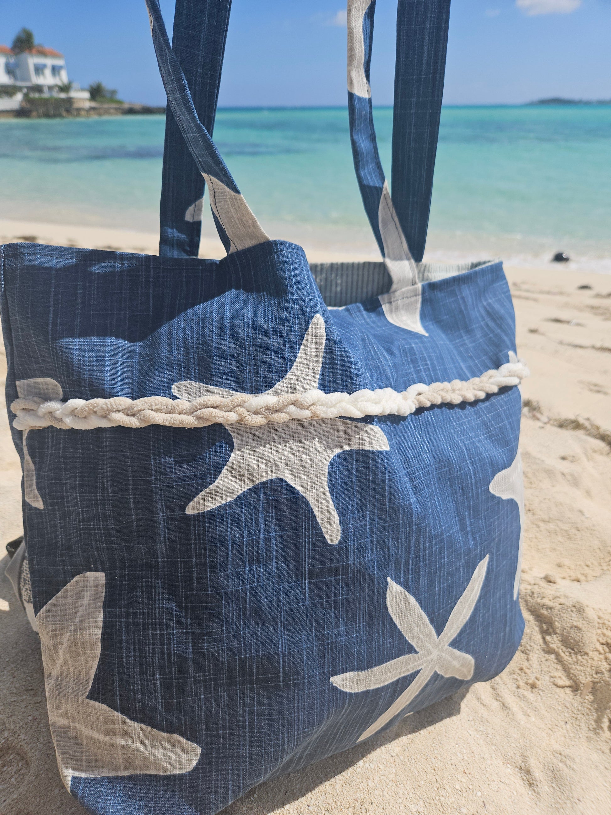 Starfish Tote Bag, Water Resistant, One of a Kind
